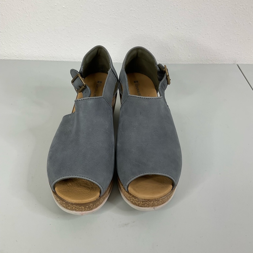 El Naturalista Blue Pleasant Platform Sandal Size 39